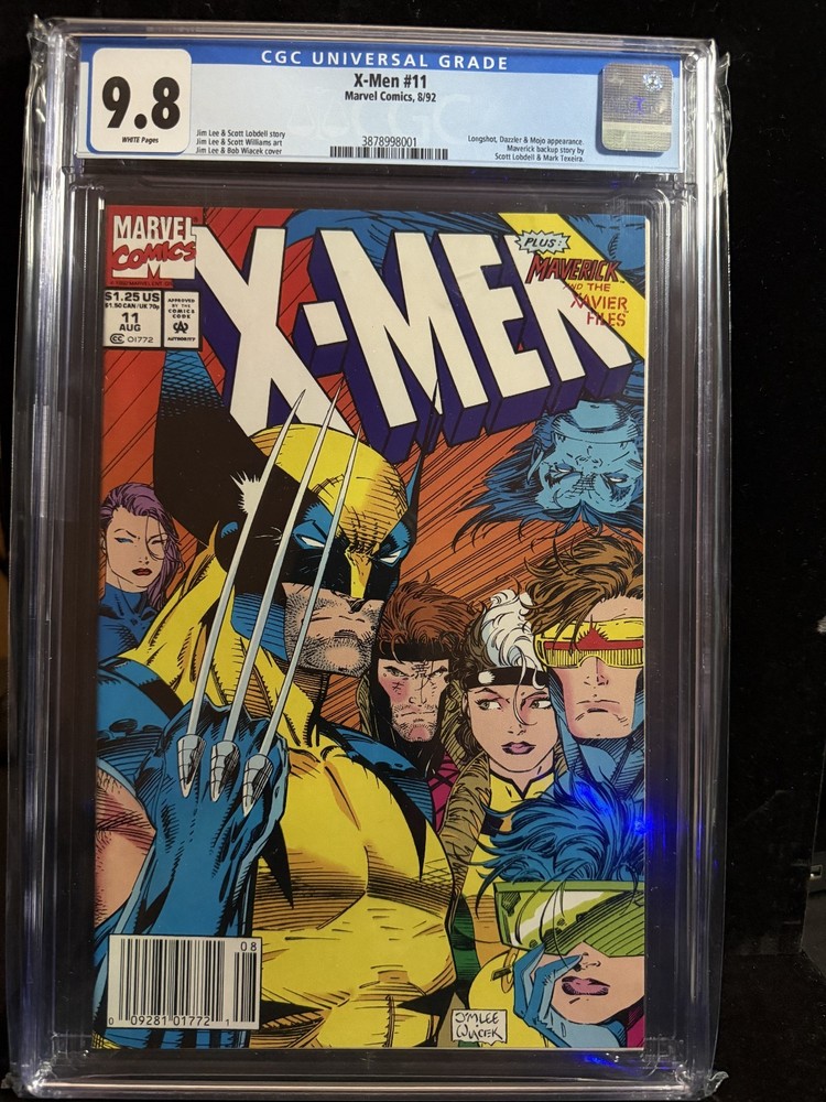 Vintage X-Men #11 Newstand Cgc 9.8 Iconic Jim Lee Cover
