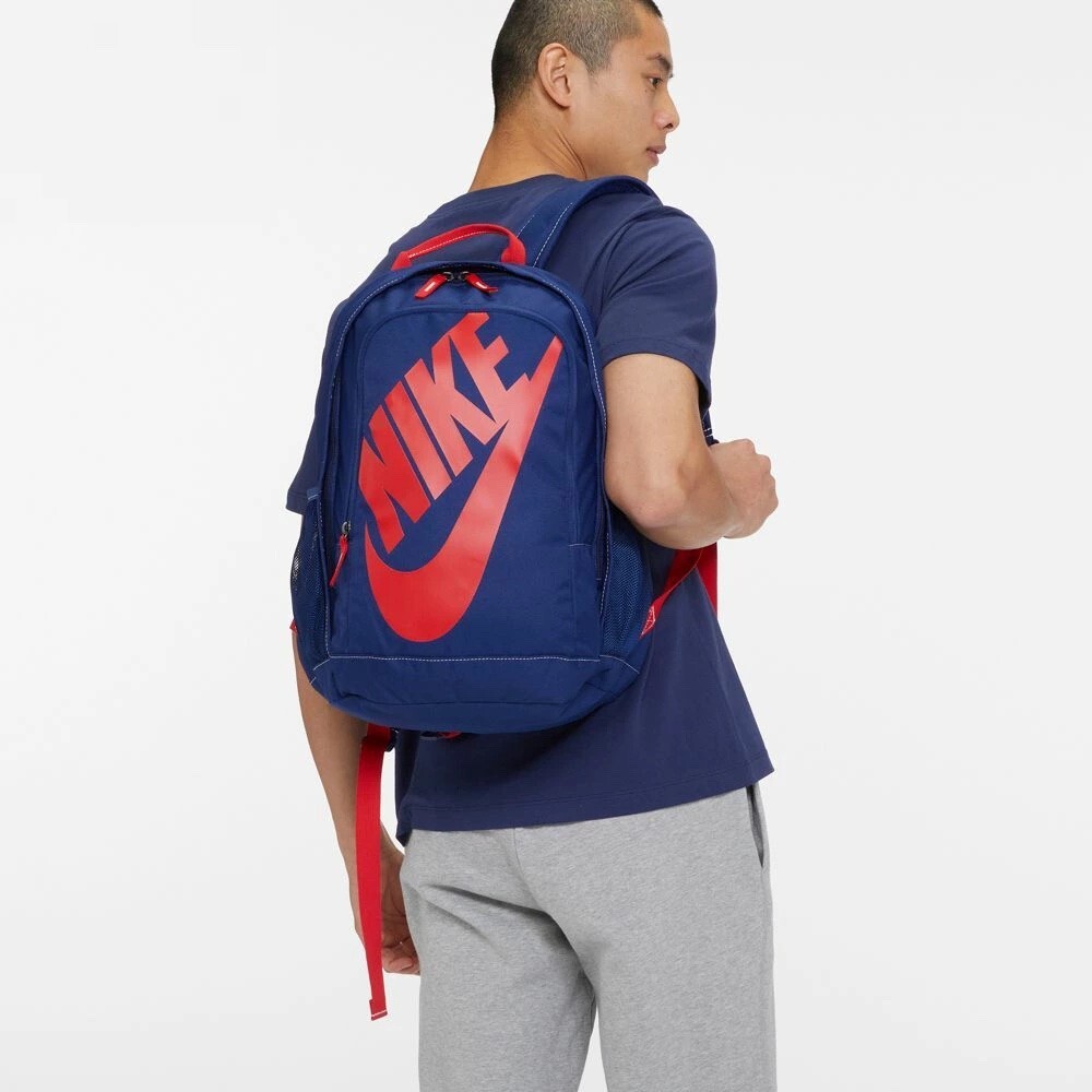 Nike Hayward Futura 25L Backpack for School Travel Gym in Navy Blue Red  