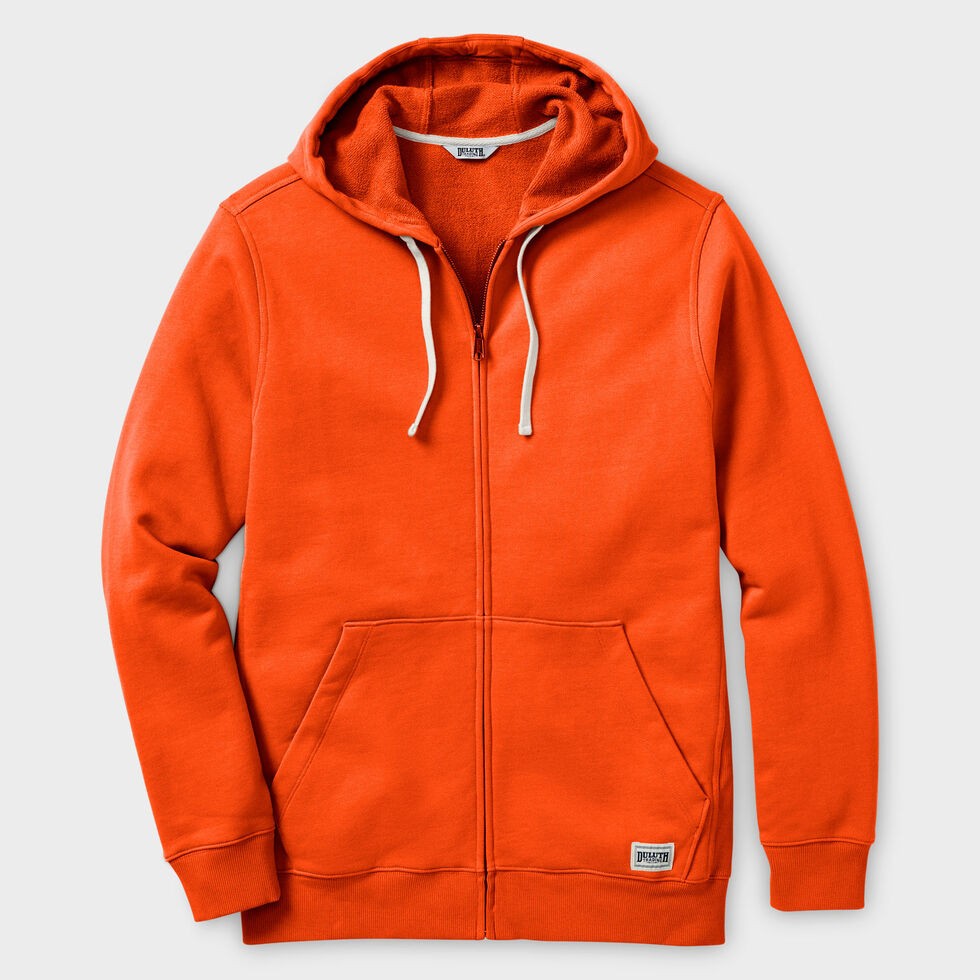 Men's Souped-Up Sweats Full Zip Hoodie (Smoked Paprika 100% cotton knit)