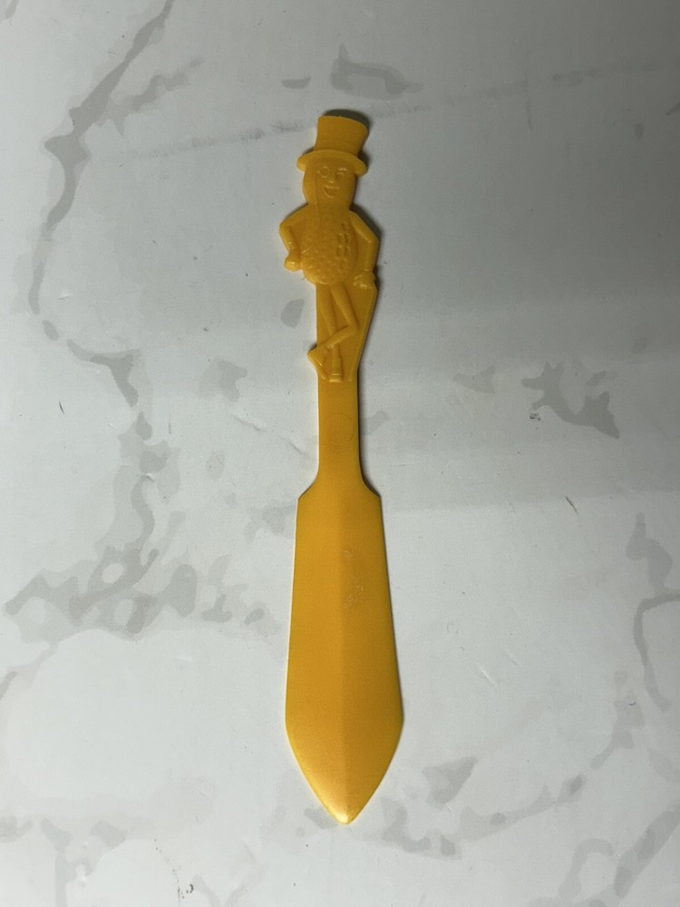 Vintage Yellow Planters Peanuts Plastic Letter Opener/Spreader