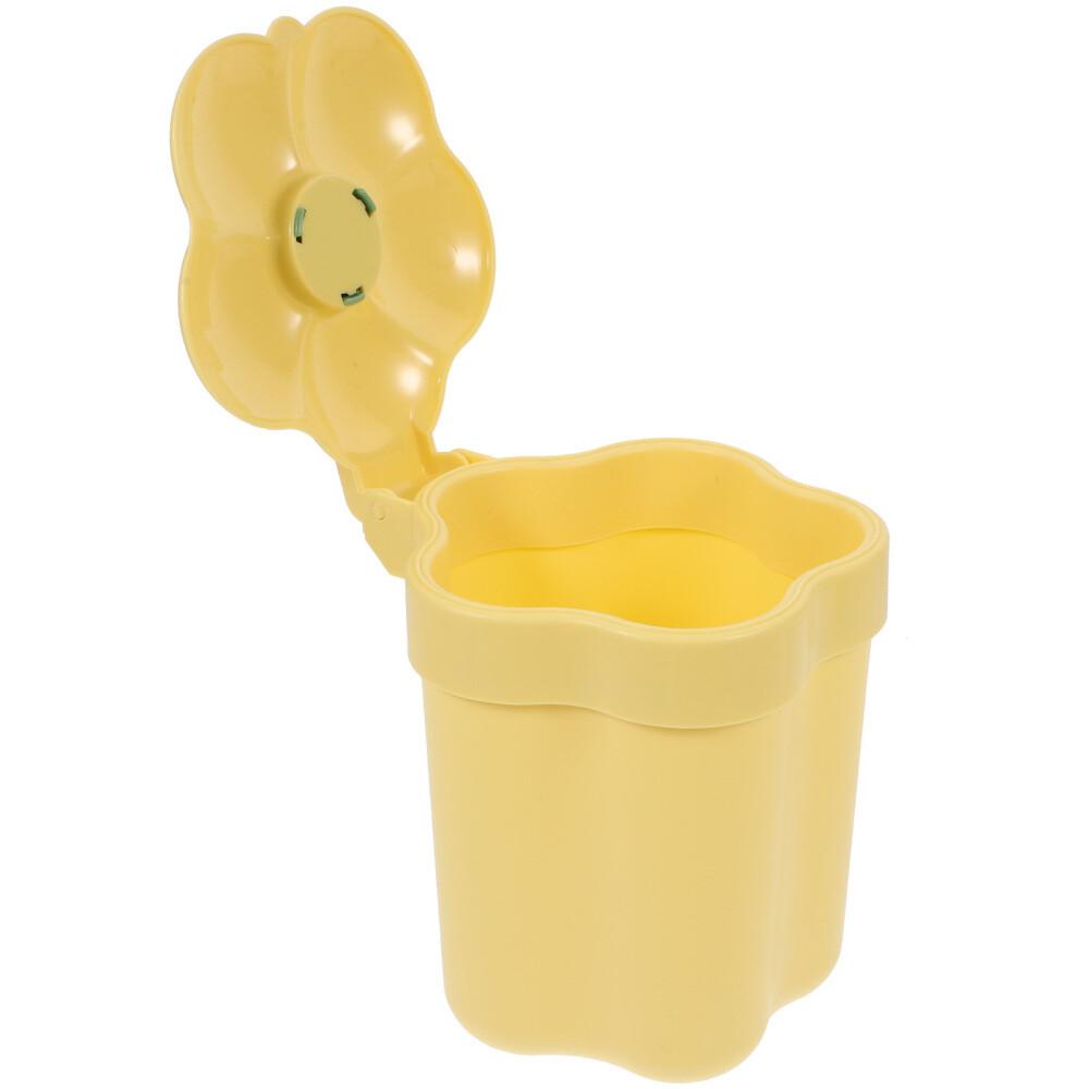Flower Trash Can Office Waste Container Cute Small Garbage Car Bin