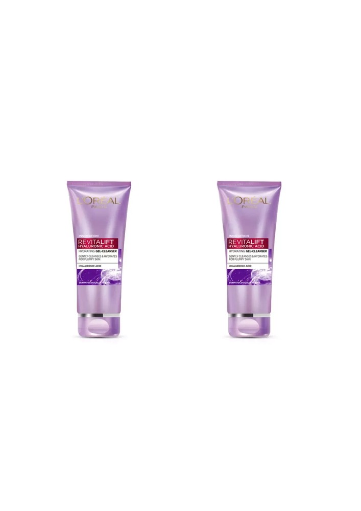 L'Oreal Paris Revitalift Hydrating Hyaluronic Acid Gel Cleanser 100ml 2-Pack