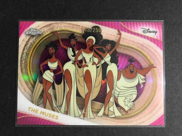 2025 Topps Chrome Disney #48 The Muses Pink Refractor /250 Hercules Movie