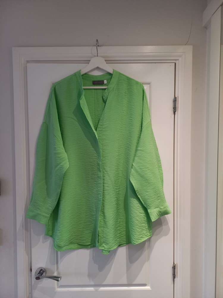 Mint Velvet Light Green Oversized Tunic Shirt Size XL Fit 16 18 Uk Excellent Top
