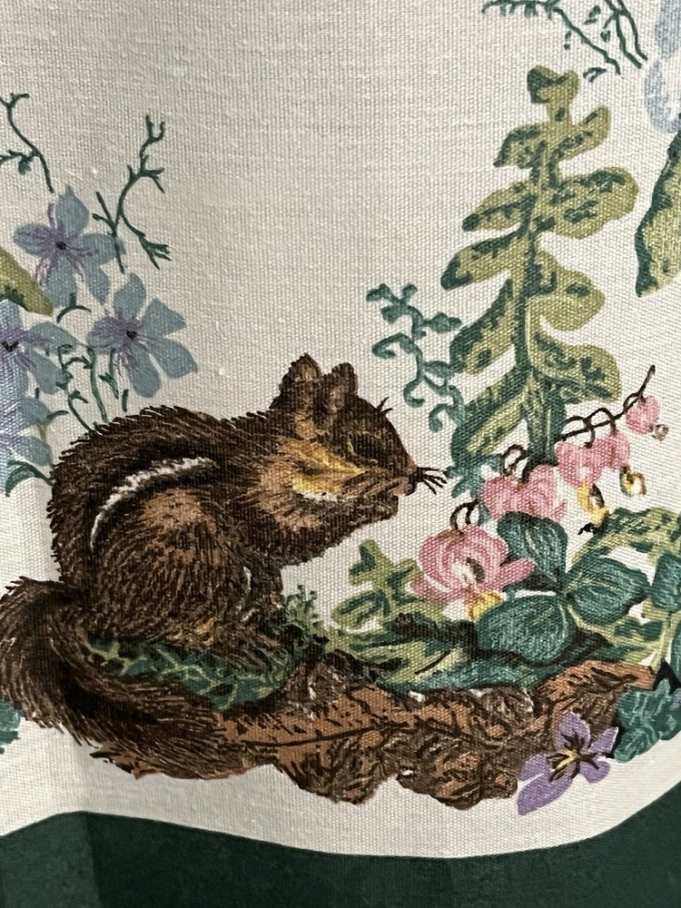 VTG  Curtains Cafe Tiers Woodland Critters  Cabin Granny CottageCore HTF