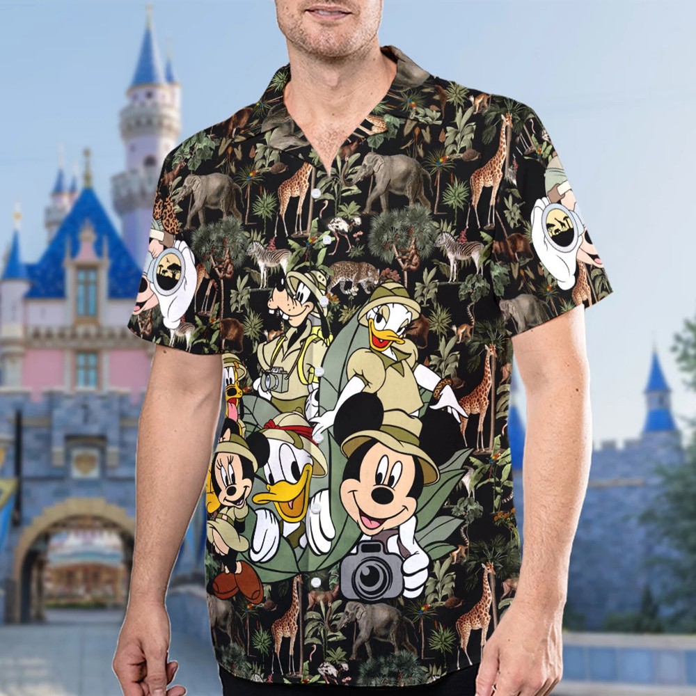 Mickey Mouse Jungle 3D Hawaii Shirt US Size All Over Print Best Price Dad Gift