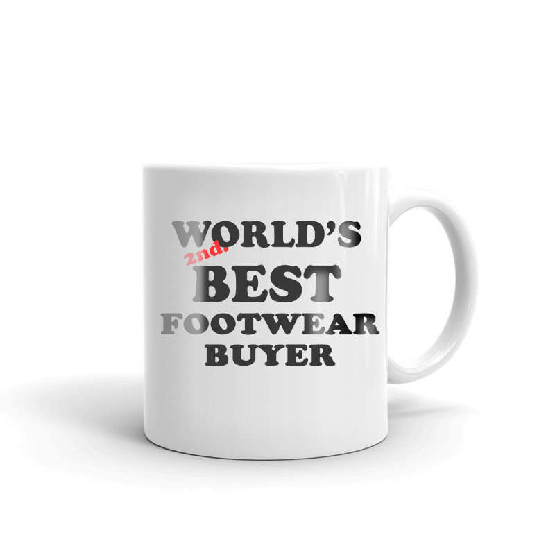 World's 2nd Best Footwear Buyer Coffee Tea Ceramic Mug Office Work Cup Gift