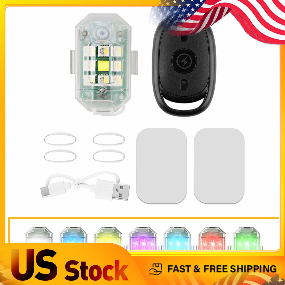 7 Colors Rechargeable Flashing Lights High Brightness LED Wireless Strobe Light