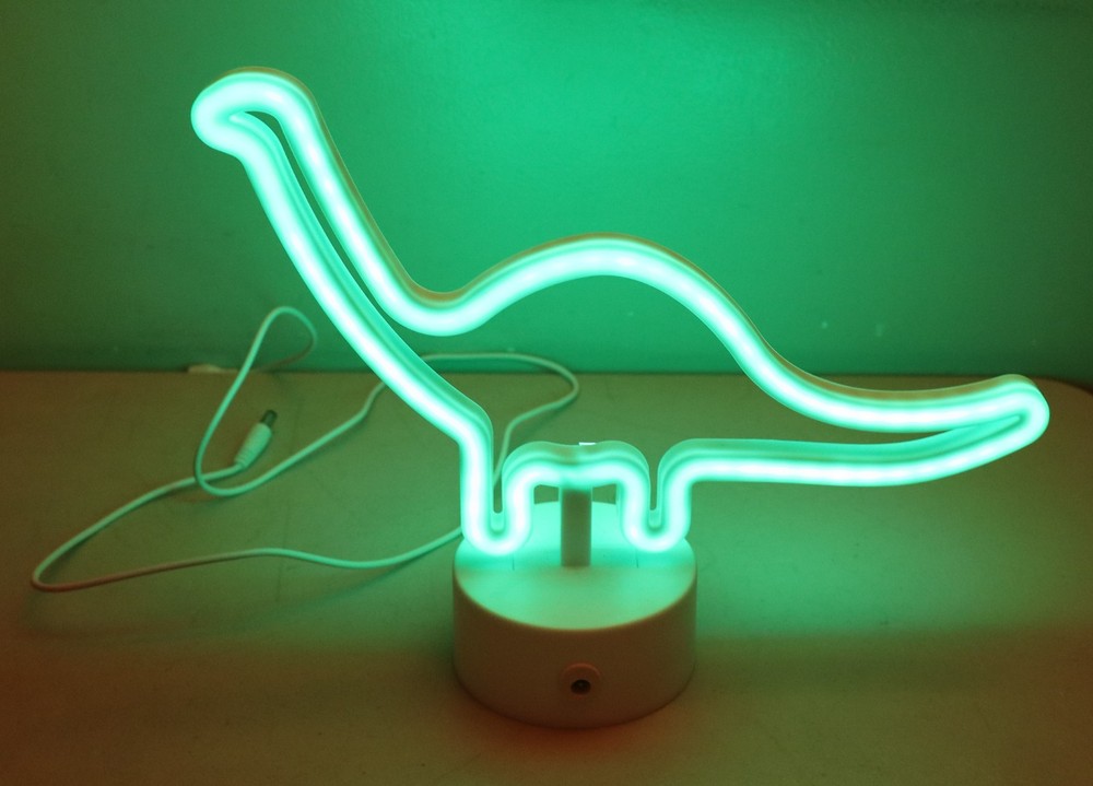 LED Table Lamp Bronto Dinosaur On/Off Switch + USB Connect