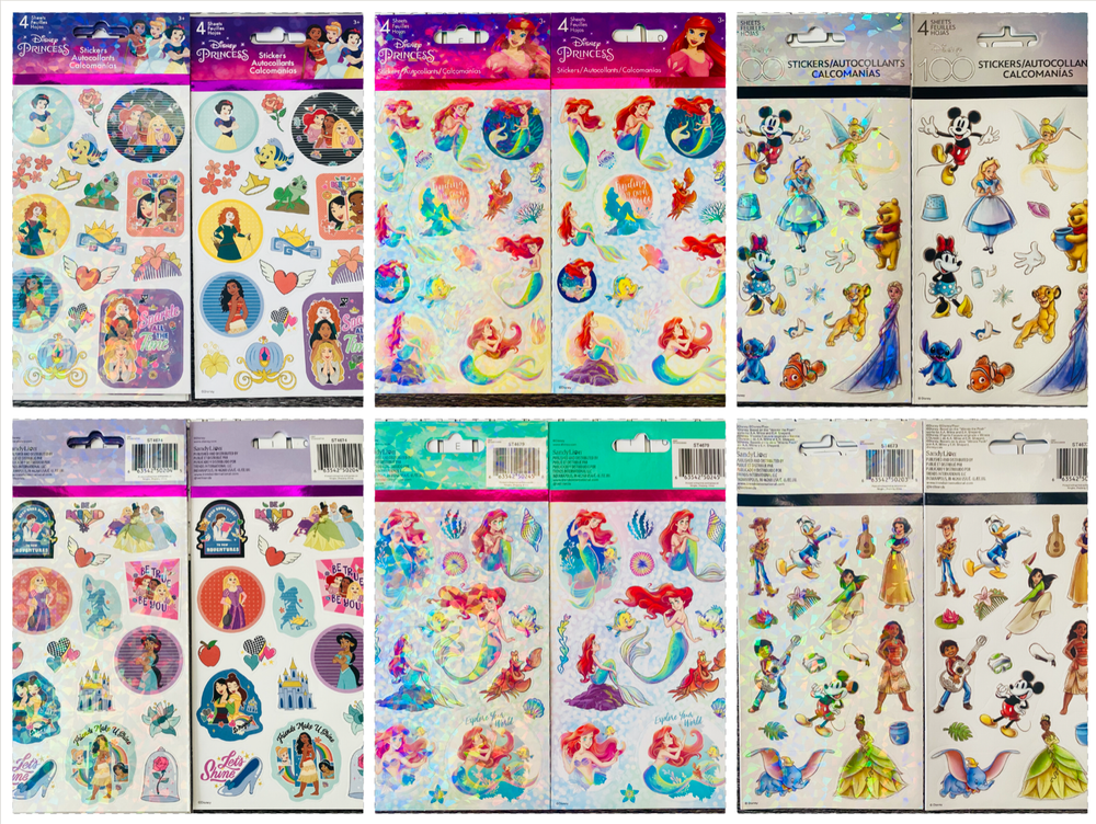 Sandylion Disney's Stickers Belle Moana Raya Tiana Rapunzel Pocahontas Merida +