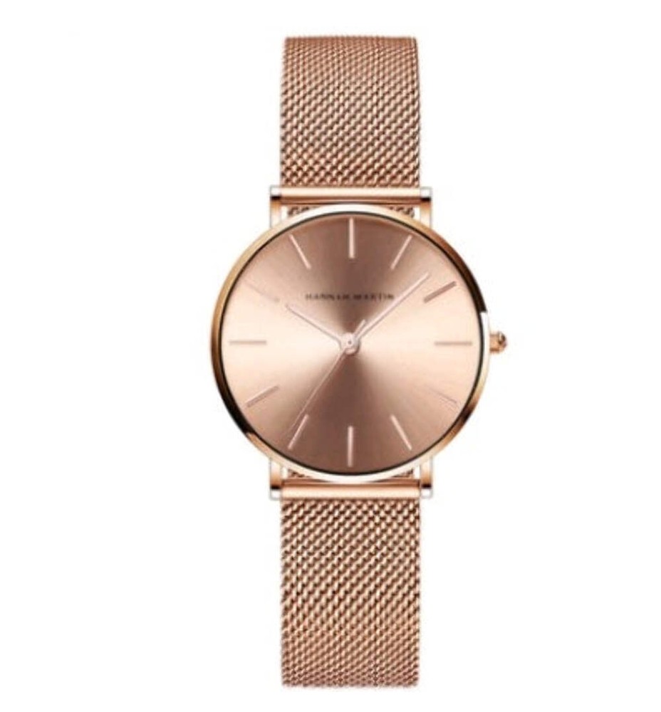 Waterproof Stainless Steel Mesh Belt Women's Watch - High-Quality Rose Gold Plat