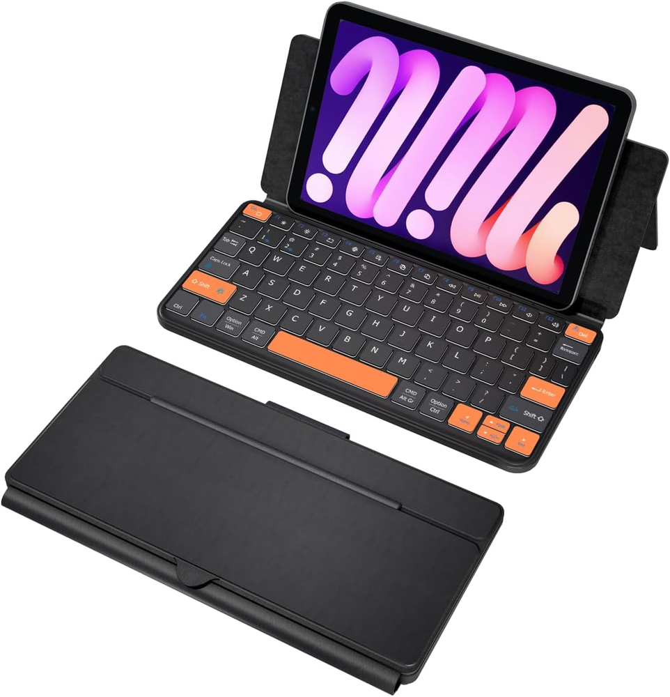 Universal Travel Keyboard Plus - Dual Bluetooth 7-Color Backlit Portable Keypad