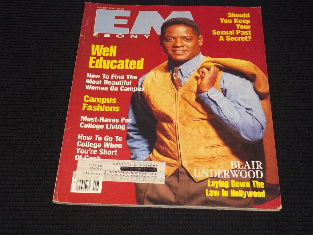 1990 AUGUST EM EBONY MEN MAGAZINE - BLAIR UNDERWOOD FRONT COVER - H 8611