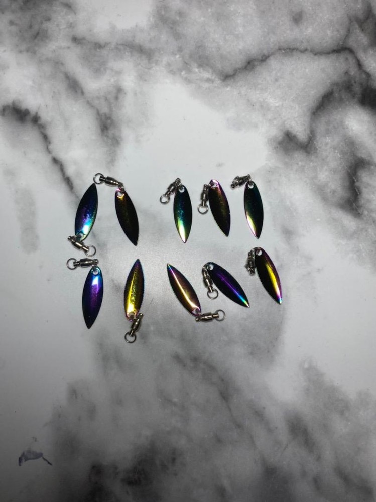 Fishing Lure S Size 10 Piece Setcolor Fishing Gear Aurora Willow Blade Spin Tail