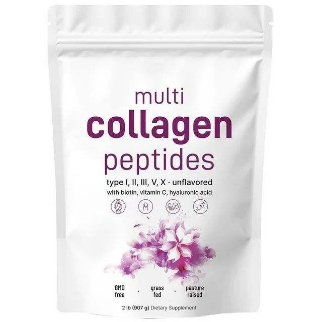 Multi Collagen Powder 2 lb - Hydrolyzed Protein Peptides