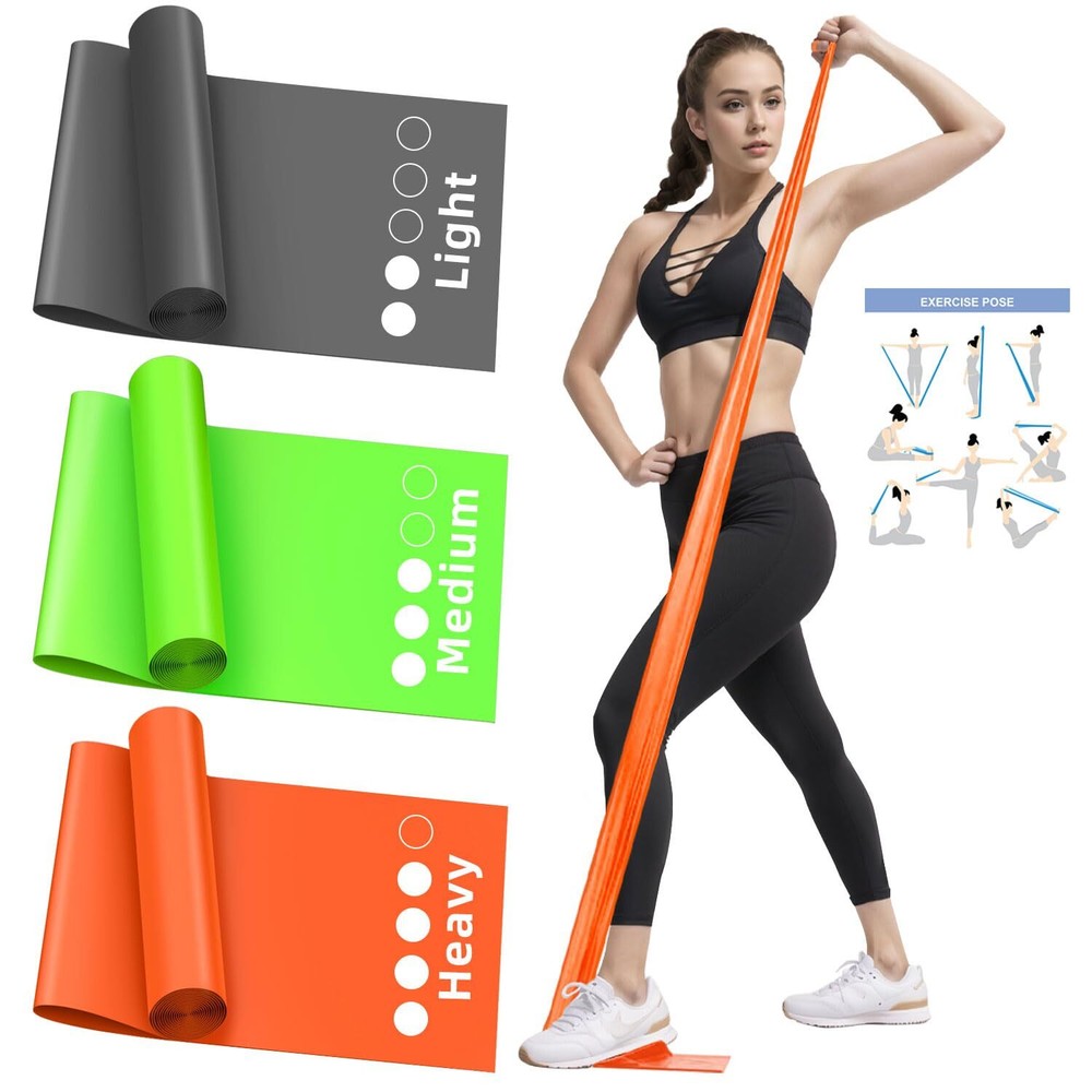6.9ft Resistance Bands Set, Exercise Bands for Working Out, Elastic Bands for...