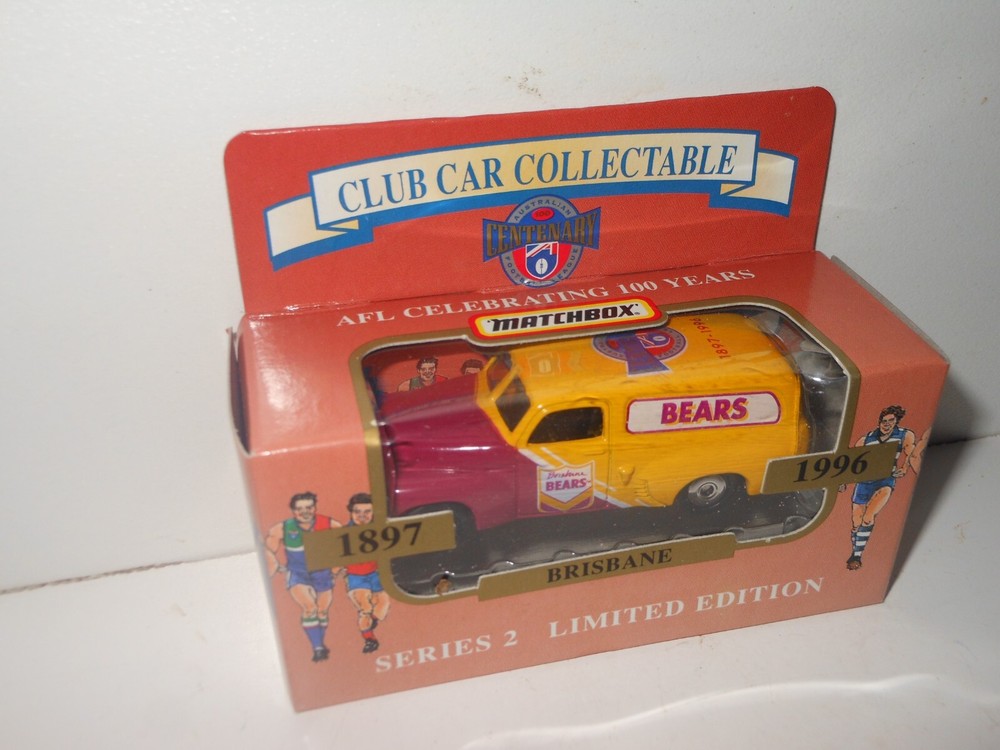 BRISBANE BEARS 1996 AFL CLUB COLLECTIBLE CAR Matchbox Diecast limited ed 1:64