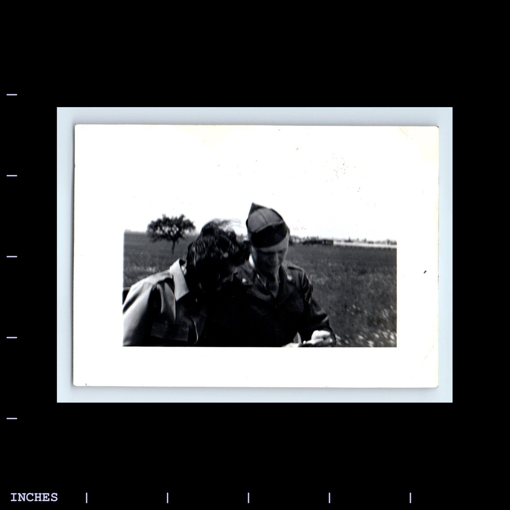 Vintage Photo MAN WOMAN SOLDIER IN UNIFORM