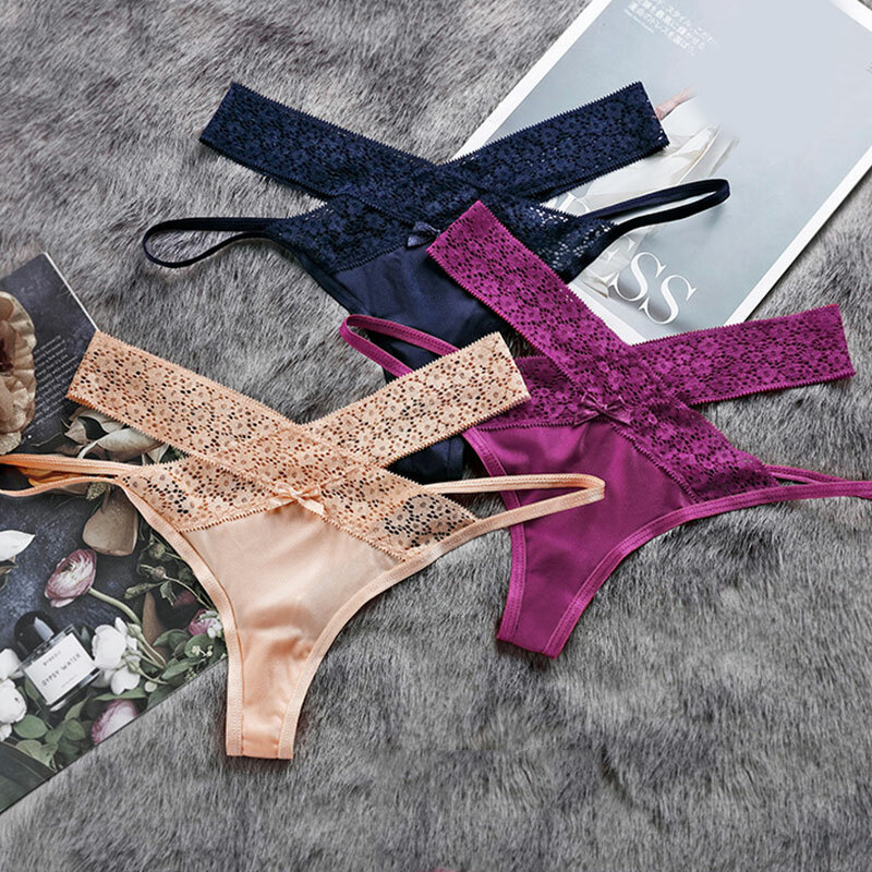 Lady Lace Thong G-string Panties Sexy Cotton Knickers Briefs Lingerie Underwe