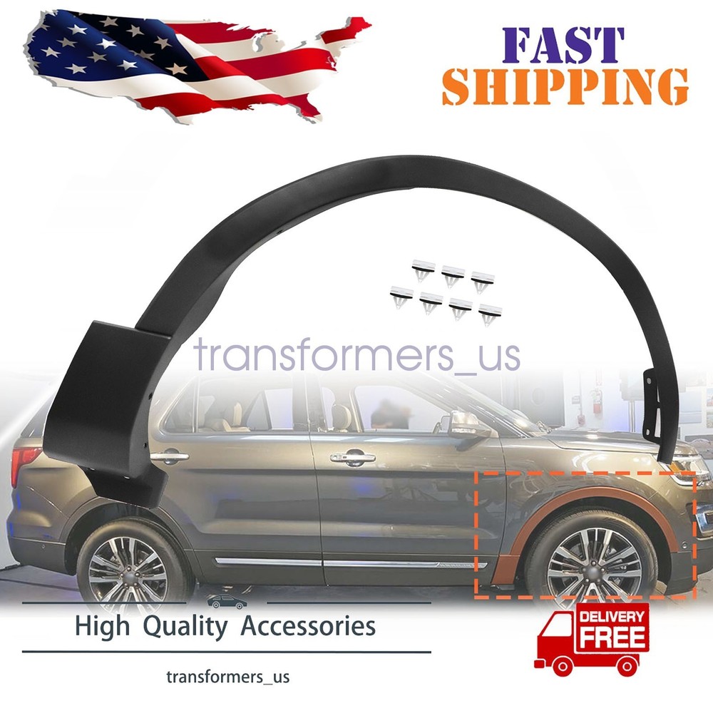 For Ford Explorer 2016-19 Front Fender Flares Wheel Trim Moulding Passenger Side