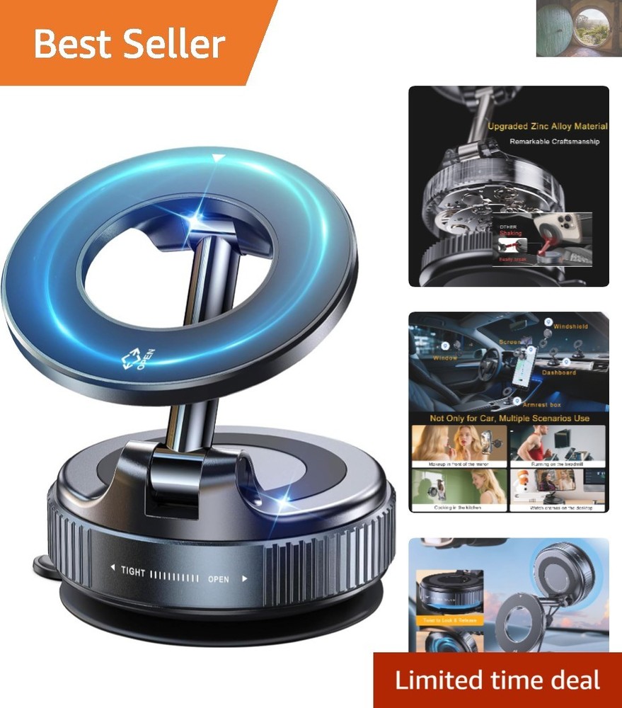 Upgrade Your Drive: Hands-Free Magnetic Phone Holder with Superior Suction