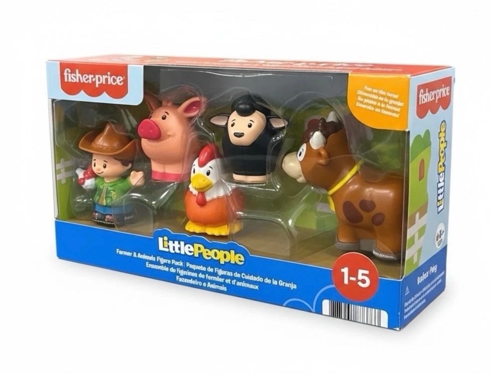 Fisher-Price Little People Farmer & Animals Figure Pack Ages 1-5 Farm-Themed Toy