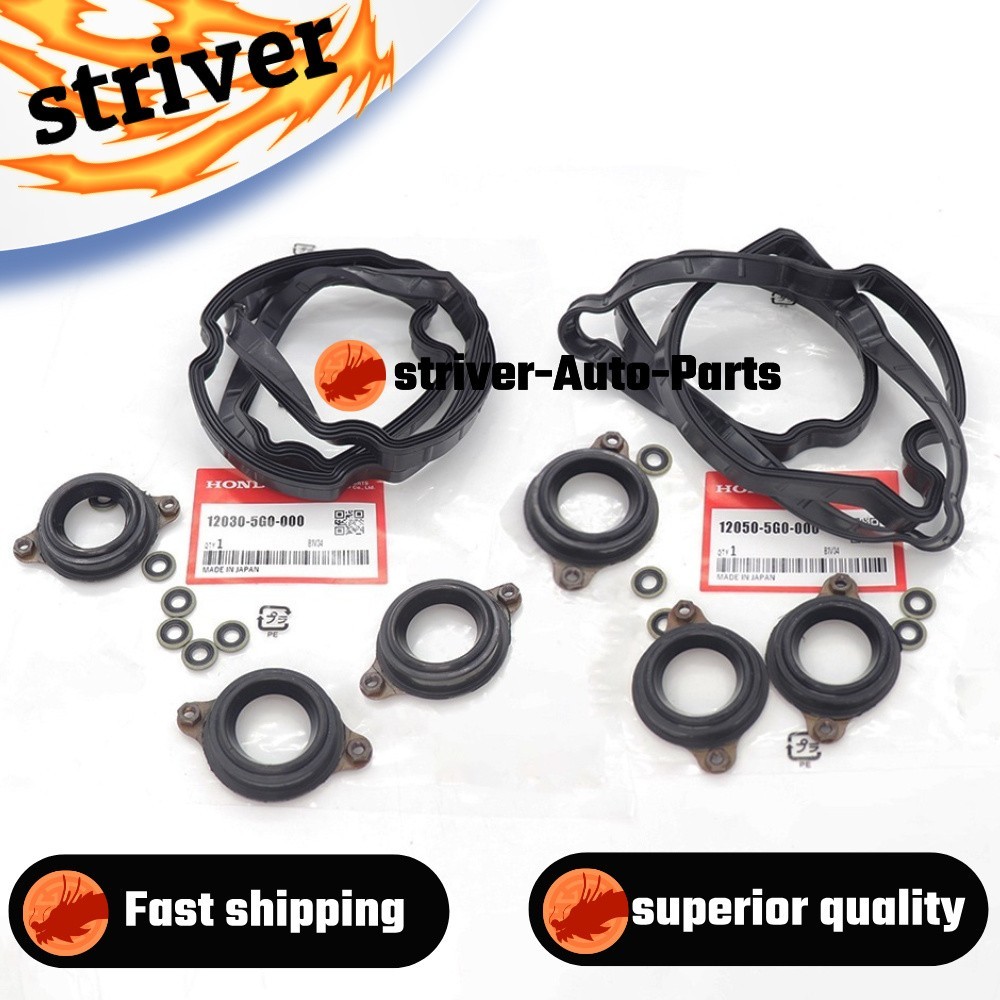 2 PC OEM Valve Cover Gasket Set Kit Seal Set For 13-17 Honda Accord MDX V6
