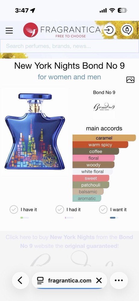 Bond No. 9 New York Nights Eau de Parfum Spray 3.4 oz (100 Ml)