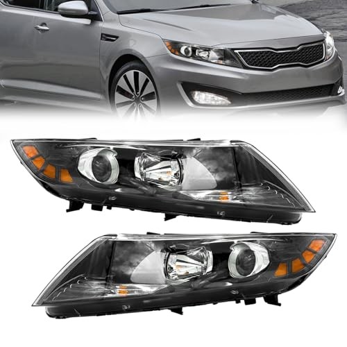 Headlight Assembly for 2011–13 Kia Optima Halogen Driver & Passenger Side