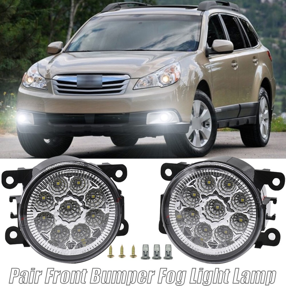 2PCS Bumper Fog Lights For Subaru outback 2010 2011 2012 Clear Lens Replacement