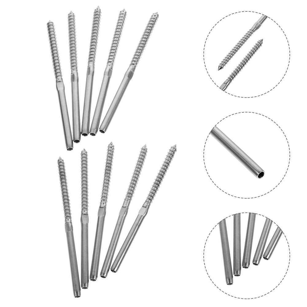10pcs Deck Cable Railing Systems Thread Lag Screws Stair Railing Kit