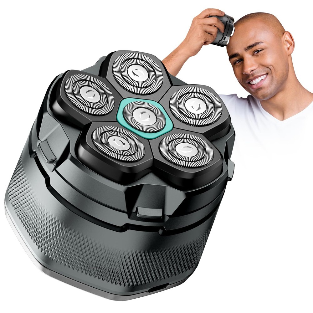 Head Shavers for Bald Men - 6D Cordless Electric Razor, Waterproof Skull Shav...