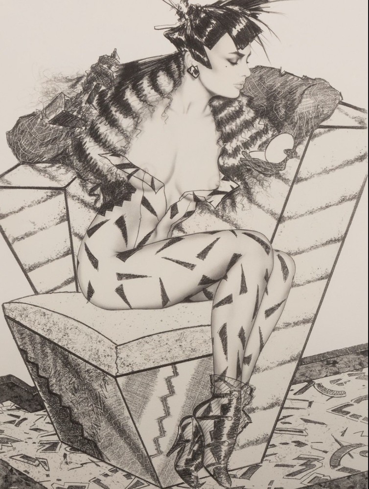 Olivia De Bernadinis. “Harum Scarum” Lithograph Signed