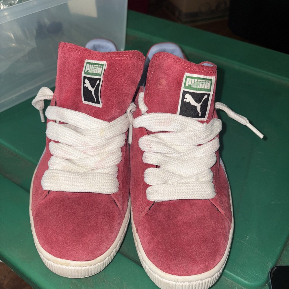 PUMA Mens Suede Classic Sneakers Size 11.5 Red Purple Retro Style