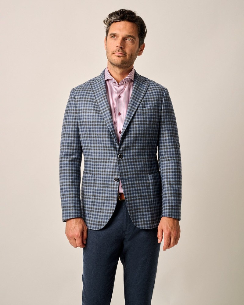 Johnnie-O Gustavo Wool Cashmere Sport Coat in Laguna Blue Size 42