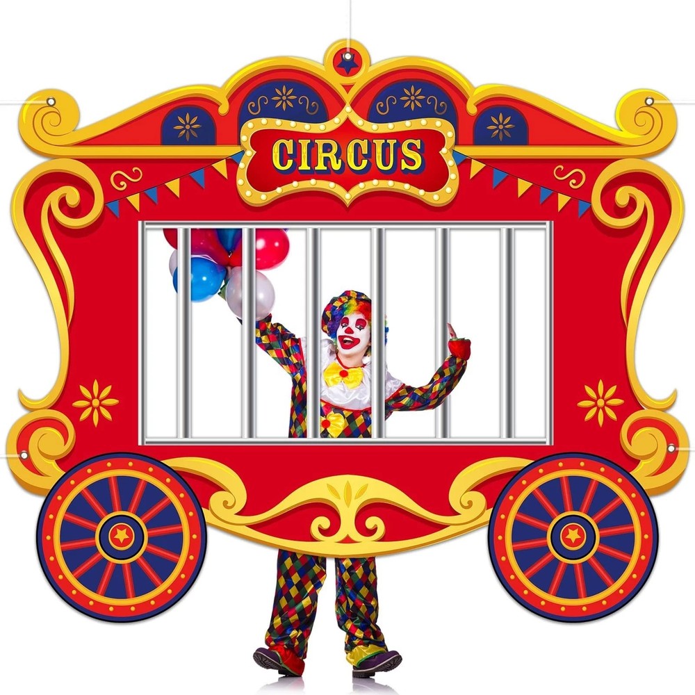 Circus Party Decorations Carnival Cage Shaped Photo Backdrop Circus Photo Boo...