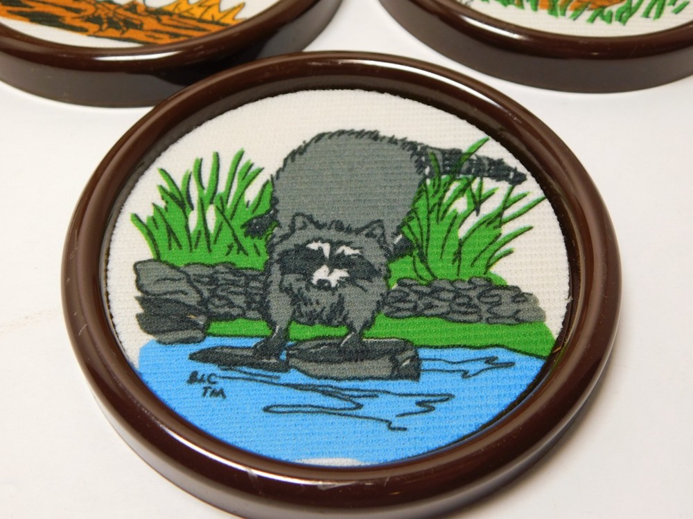 VTG Gessner Wild Animal Coaster Set NIB with Box & Care Instructions