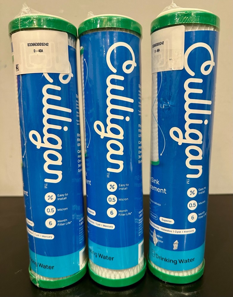 Lot of 3 Culligan Water Filter D-40A Under Sink Replacement Filter *NEW/SEALED*