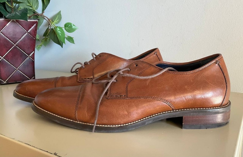 Cole Haan Men's Lenox Hill Cap Toe Oxford British Tan Style C11632 Size 7.5M