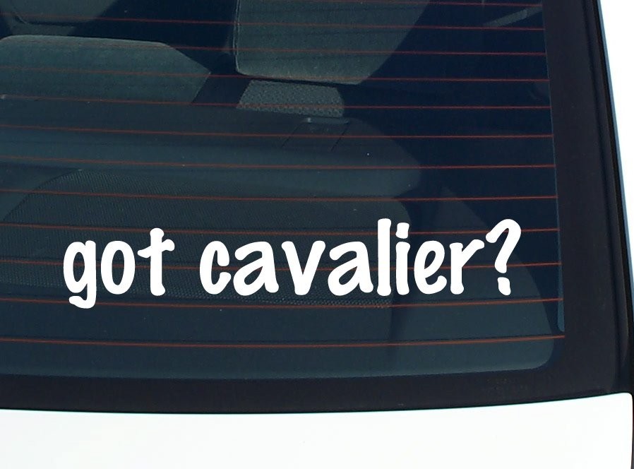 got cavalier? CAR DECAL BUMPER STICKER VINYL FUNNY JOKE WINDOW