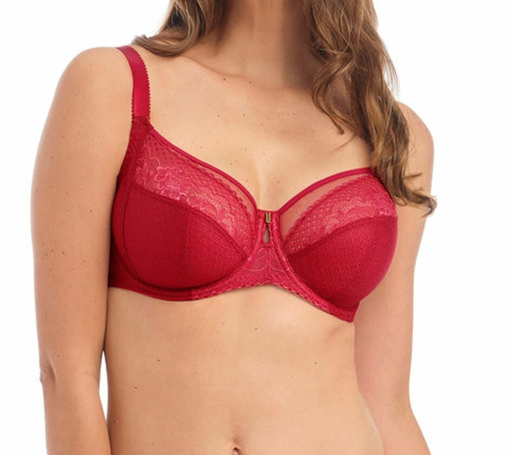 Fantasie Ann Marie Bra Red Size 32E Underwired Side Support Full Cup 100601 New