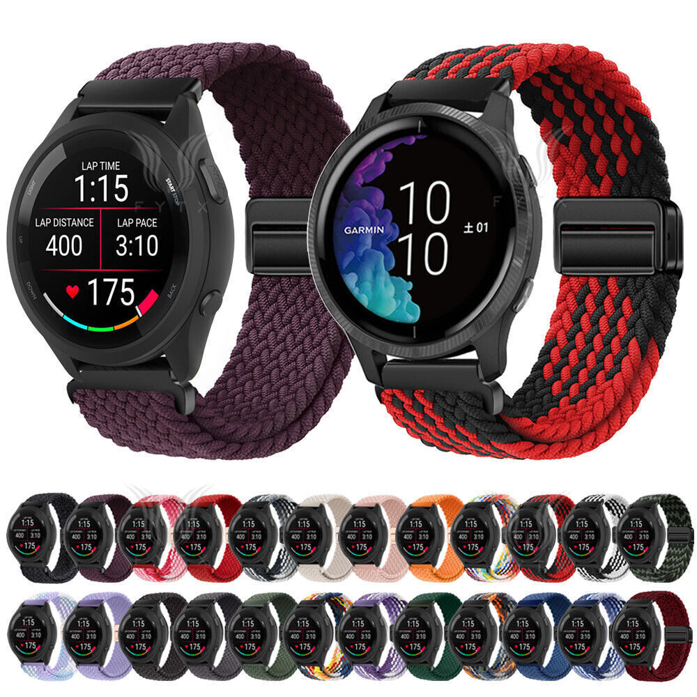 Strap For Garmin Forerunner 165 265 255 245 Vivoactive 5 4 Magnetic Braided Band