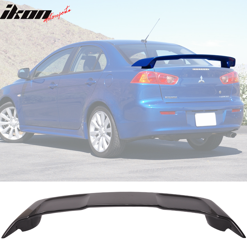 Fits 08-17 Mitsubishi Lancer OE Style Rear Trunk Spoiler Wing Painted #X42 Black