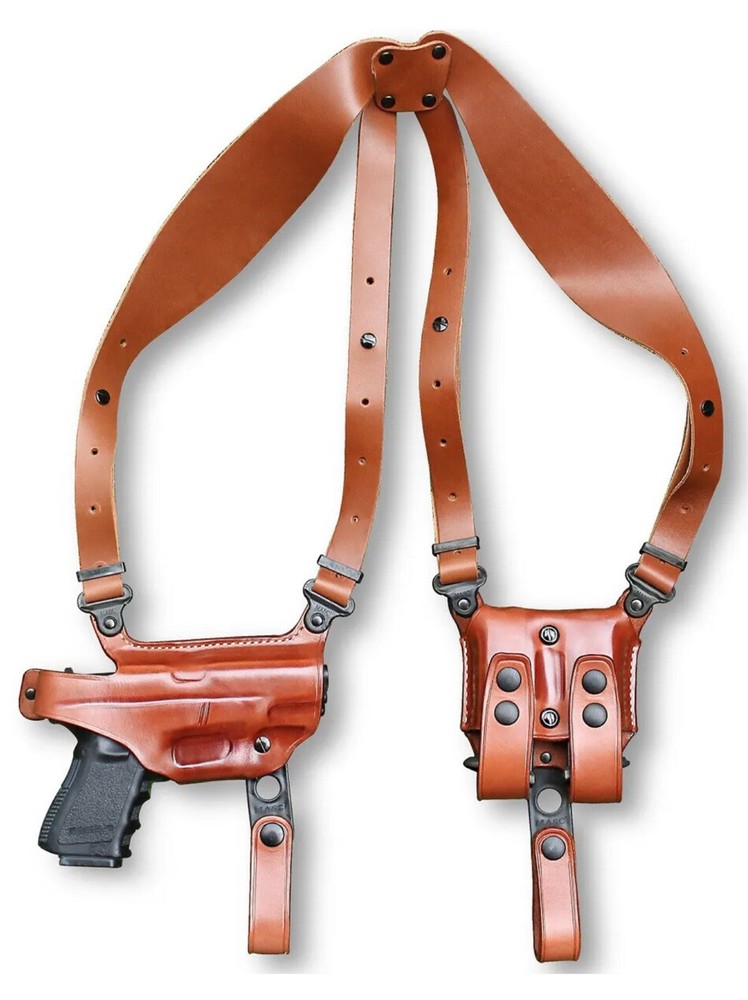 Beretta APX Compact 9mm 40 Cal Shoulder Holster with Double Mag RH #1488-image