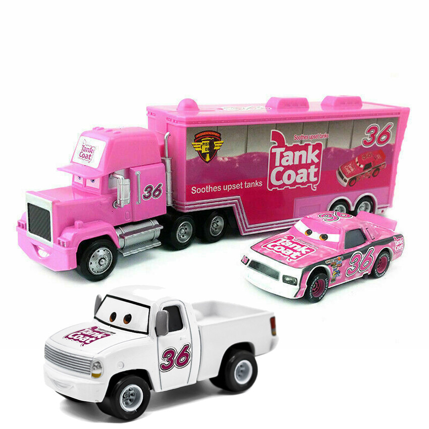 3 Pack Model Car McQueen Disney Pixar Cars NO.36 Tank Coat Truck&Pickup&Car