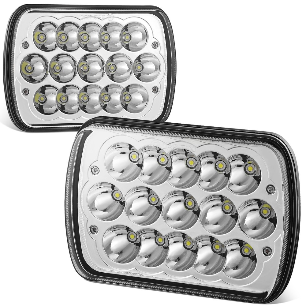 Fit 84-20 Chrome Clear LED Headlights for Express Savana 2500 3500 E-350 SD