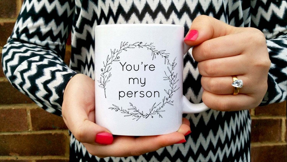 Valentines Day Personalised Mug You Are My Person Wreath Funny Coffee Tea Mug