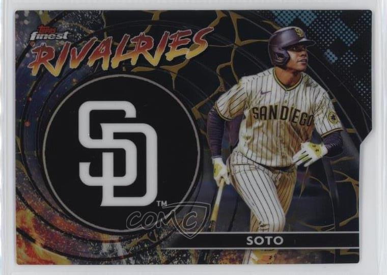 2023 Topps Finest Rivalries Die-Cuts Kintsukuroi Black Gold Juan Soto #FR-3