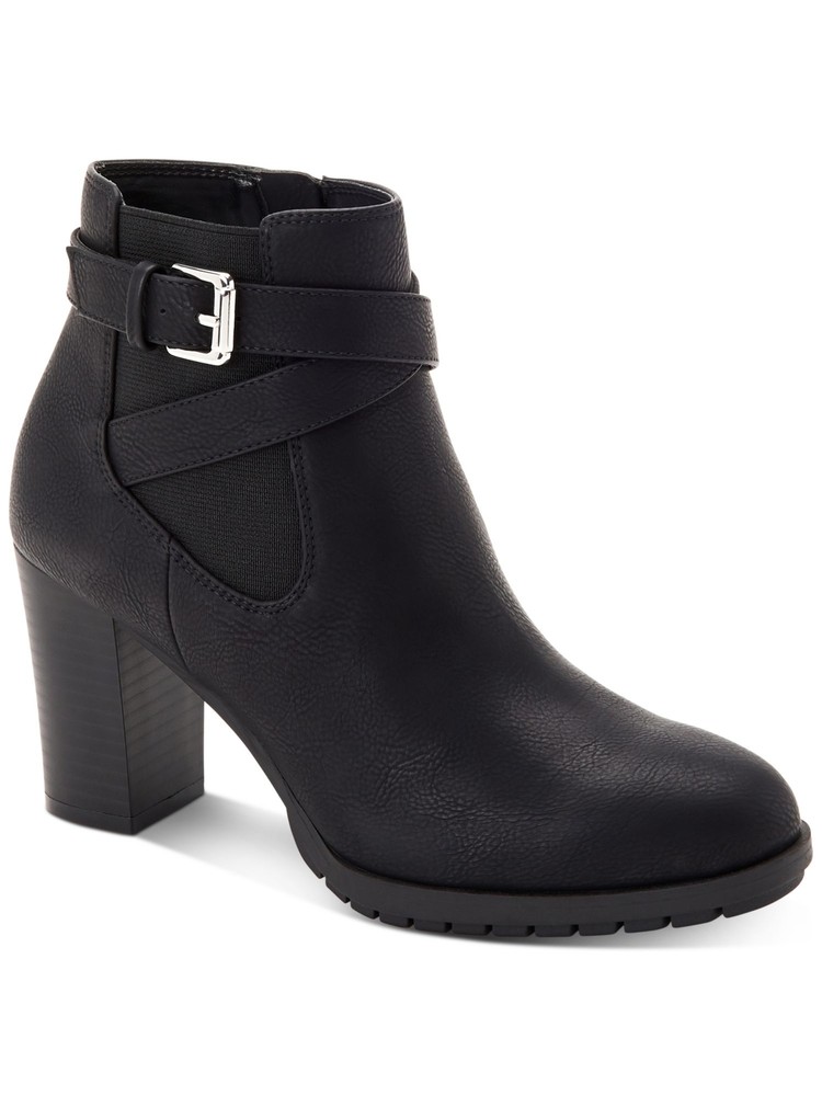 STYLE & COMPANY Womens Black Goring Laleen Round Toe Block Heel Booties 10 M