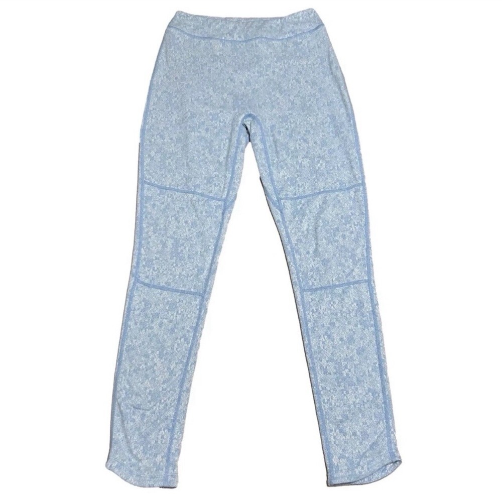 Gymshark Fleur Texture High Waisted Yoga Leggings for Women in Powder Blue Size M